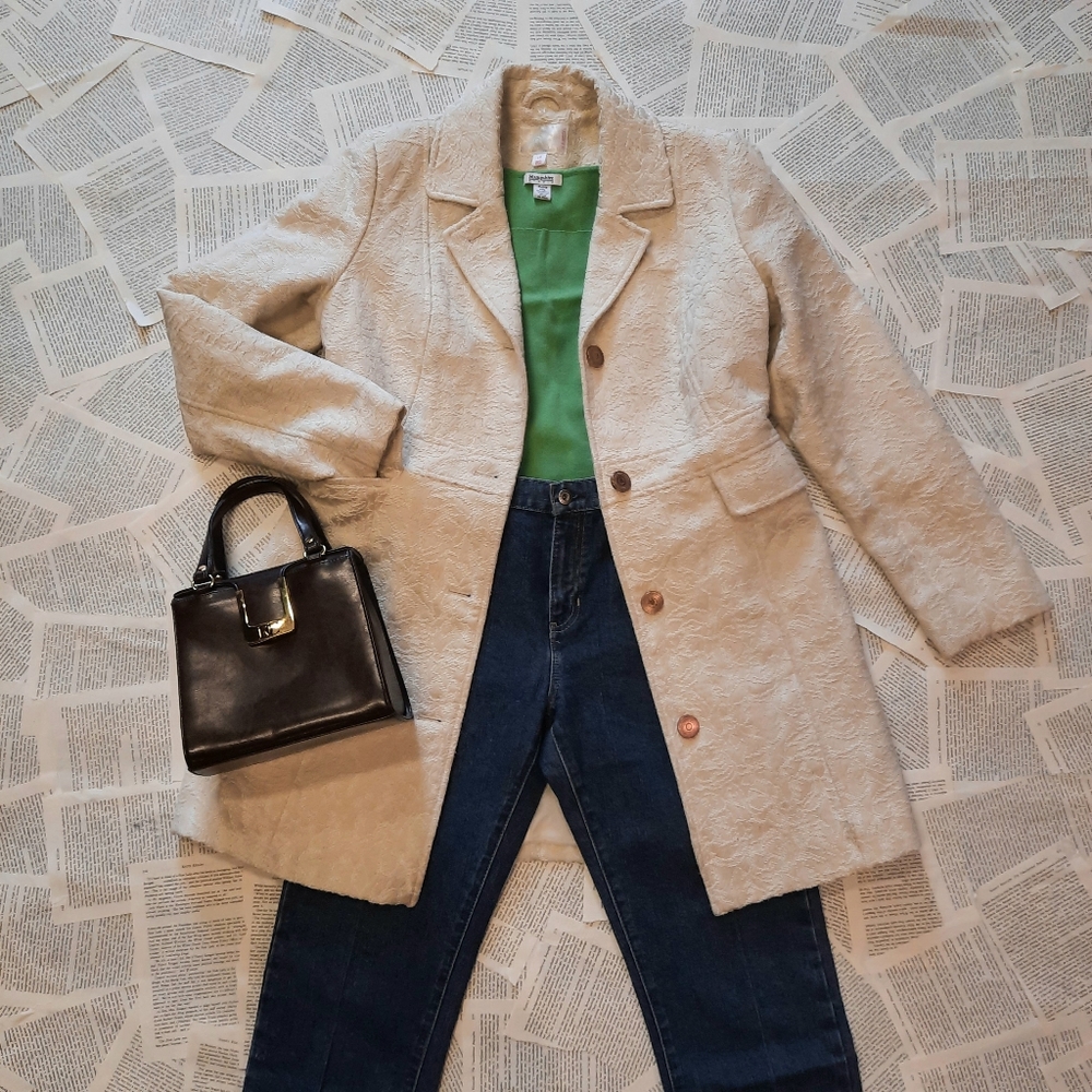 Pea Coat in the Color Cream